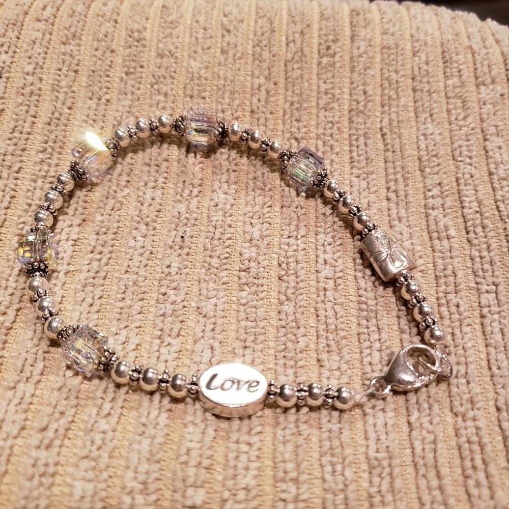 Swarovski and Sterling Silver Bracelet